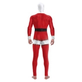 Weihnachtsmann Schrecklicher Jumpsuit Cosplay Kostüm Outfits Halloween Karneval Anzug